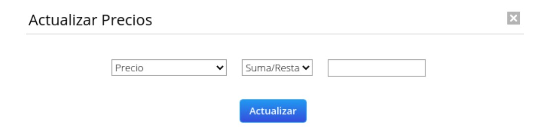 actualización de precios