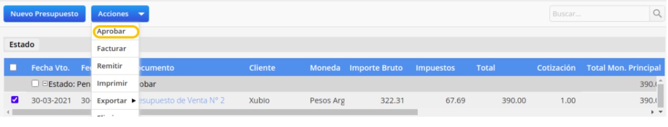 presupuesto presupuesto
