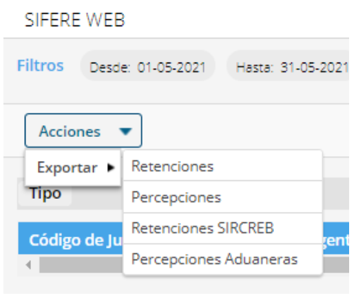 SIFERE Cómo exporto los archivos para presentar en SIFERE Web