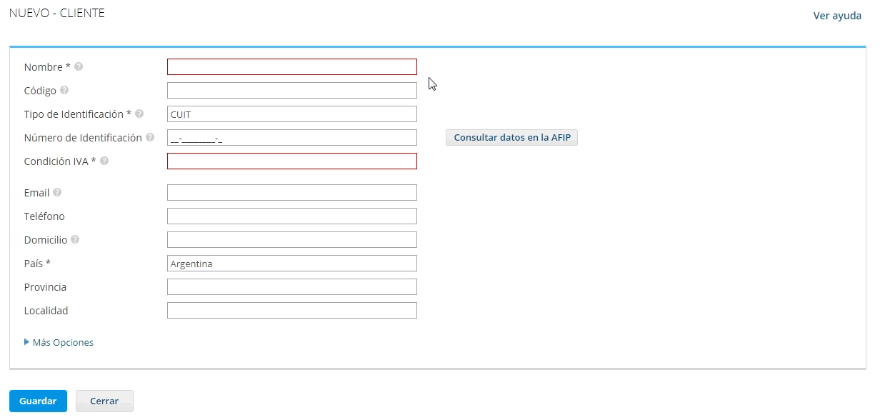 26. Nuevo Cliente Exterior