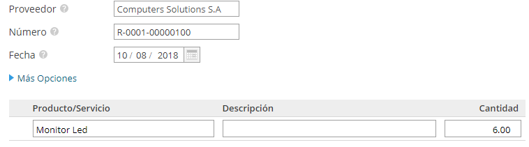 Información completa de un nuevo remito de compra en Xubio Argentina