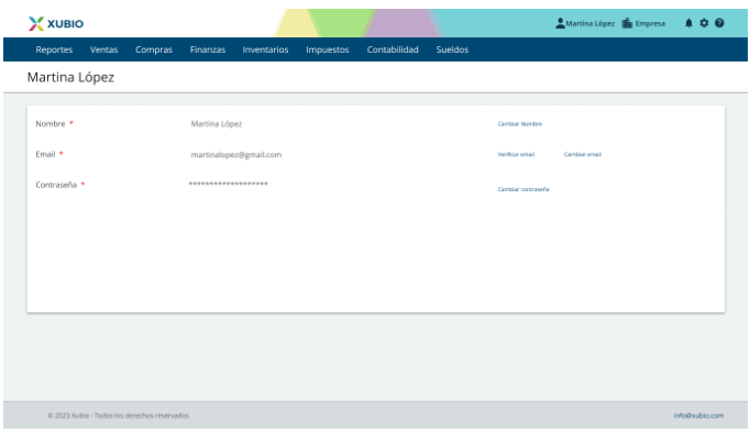 como verifico mi mail en Xubio 1